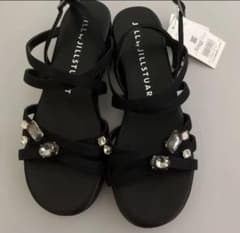 JILL BY JILLSTUART ビジュー付きサンダル 黒 Mのサムネイル