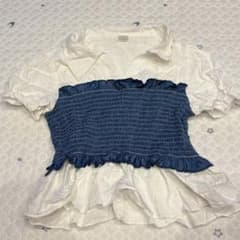 【.425】SHEIN キッズ シャーリング トップス 9Y 130cm