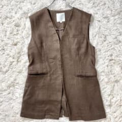 極美品 25SS ドローイングナンバーズ ヘビーリネンジレ 38 ブラウン