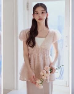 polaura ポローラ フラワーぺプラムバックリボンチュニック ピンクのサムネイル