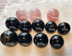 天然石 丸玉 スフィア 大玉 11点 まとめ売り 水晶 黒水晶 パワーストーン - 3