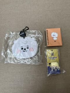 BTS BT21 RJ Jin 파우치 미니 노트 인형 헤어 고무 세트
