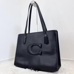 極美品 コーチ CR096 ニーナ ビジネスバッグ トートバッグ レザー 黒