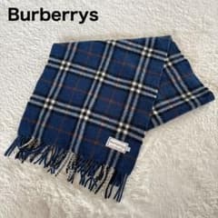 【Burberrys】100% Cashmere Scarf, Nova Check, Navy