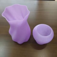 花瓶 2点セット パープル インテリア雑貨　3dプリントのサムネイル