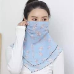 シフォンスカーフ　フェイスカバー　6way 日焼け予防　紫外線対策のサムネイル