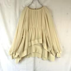 CELFORD セルフォード シアー ブラウス ボリューム袖 フリルベージュ 