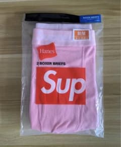 Supreme Hanes ボクサーパンツ Mサイズ ピンク　1枚のサムネイル