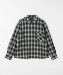 【最終値下げ】UNITED ARROWS オンブレ チェック ジップ 長袖シャツのサムネイル