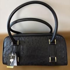 オーストリッチ　ボストンバッグ　〔ファルチニューヨーク〕ミニボストンバッグ