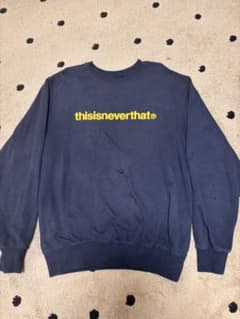 thisisneverthat スウェット　ロゴ　ネイビー Lのサムネイル