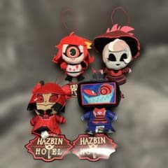 미품 HAZBIN HOTEL 라운드 원 한정 손가락 퍼펫 4점 세트
