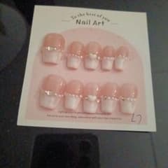 ネイルチップ フレンチ ハート パールのサムネイル