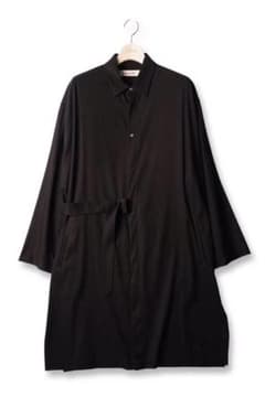 【cullni 20ss】タイロッケンロングシャツコート　ブラックのサムネイル