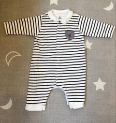 PETIT BATEAU 長袖 ロンパース ボーダーのサムネイル