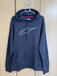 Alpinestars ブラックパーカー フード付き Ｍサイズのサムネイル