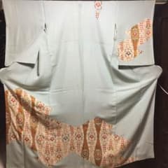 訪問着 水色 紋一つ 正倉院模様のサムネイル