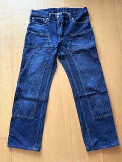 児島ジーンズ ケブラーストレッチダブルニーデニムパンツ　 W32のサムネイル