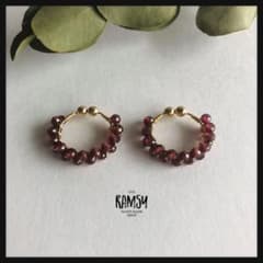 RAMSY♡ハンドメイドイヤリング♡天然石のサムネイル