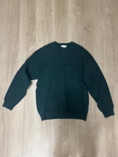 THE SHOP TK クルーネックニット ダークグリーン Mサイズ 無地のサムネイル