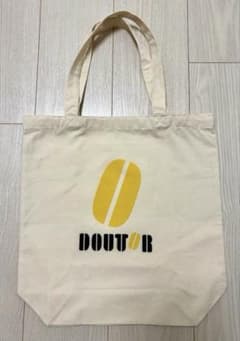 【未使用】ドトールロゴ入り　コットンバッグ　マチ付きのサムネイル