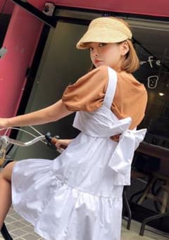 chuu バックリボン ワンピース 韓国のサムネイル