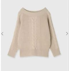 anuans 24AW ハイゲージケーブルニットプルオーバー　ベージュ アニュアンス anuans ハイゲージケーブルニットプルオーバー （BEIGE