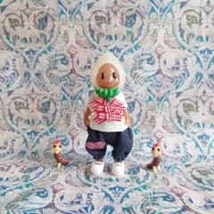 NFF アウトフィット【ブラウス(赤チェックリボン)&かぼちゃパンツ】