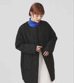Ray BEAMS キルティングコート ブラックのサムネイル