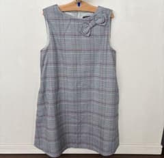 petits pois vert Bebeグレンチェックワンピース サイズ140のサムネイル