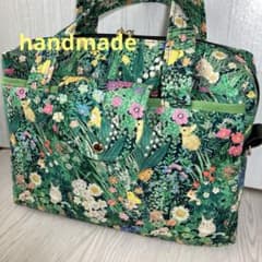 中　ボストンバッグ　ユキエモン 大 ボストンバッグ ユキエモン ボタニカルフラワー 2way - メルカリ