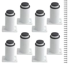 8本パック 調節可能な家具脚(80mm-120mm、ホワイト)のサムネイル