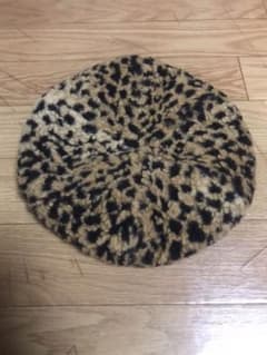 キッズ ベレー帽 ひょう柄のサムネイル