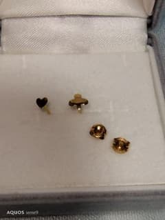 ジュエリーマキ K18 ハート クラブ ピアス ゴールド オーダー品 刻印