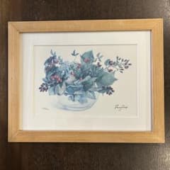 橋本 不二子 限定版画 エディション有り　額縁　ボタニカル　ナチュラル 橋本 不二子 限定版画 エディション有り 額縁 ボタニカル ナチュラル