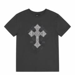 AAKAM AKM CROS2 Half Top Tシャツ ダークグレー