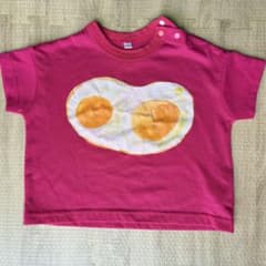 MARKEY'S HOGAN 目玉焼きTシャツ ピンク 80-90cmのサムネイル