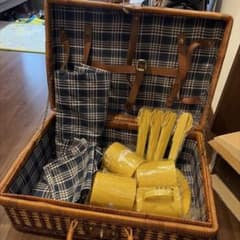 ピクニックバスケット 食器セット付き - メルカリ