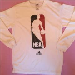 NBAロゴデザインのロンT  Mサイズのサムネイル