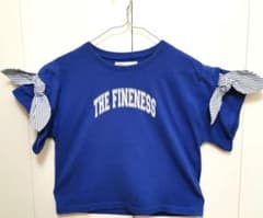 ikka Tシャツ 140 青色 袖リボン付きのサムネイル