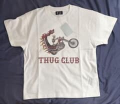 THUG CLUB Tシャツ ホワイト スカル バイクのサムネイル
