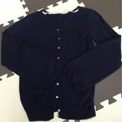 earth m&e ニット 紺 カーディガン 美品のサムネイル