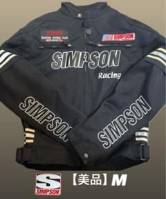 【美品】SIMPSON ジャケット レディース Mサイズ ライダース バイク用品のサムネイル