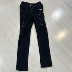 ANAP ダメージ加工 ブラックスキニーパンツのサムネイル