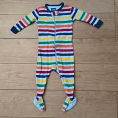 古着 babyGap マルチボーダー 足つき ロンパースのサムネイル