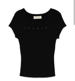andmary Mary logo silk tops black - メルカリ