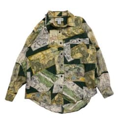 80s-90s WHISTLES 地図柄 シルクシャツ 長袖 メンズM相当 古着 - メルカリ