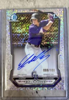 【トッププロスペクト】イーサンホリデー　Bowman Chrome 直筆サインのサムネイル