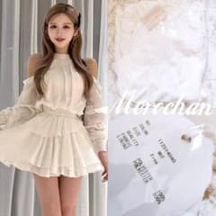 ダーリッチ ボリュームシフォンミニワンピース 新品タグ付き ホワイト