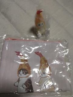 えびにゃん　モフサンド　mofusand ガチャポーチ&ミニフィギュアのサムネイル